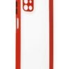 Samsung Galaxy M51 Kılıf Miami Şeffaf Silikon - Kırmızı-(5796)