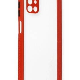 Samsung Galaxy M51 Kılıf Miami Şeffaf Silikon - Kırmızı-(5796)