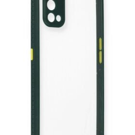 Realme 7 Pro Kılıf Miami Şeffaf Silikon - Koyu Yeşil-(5796)