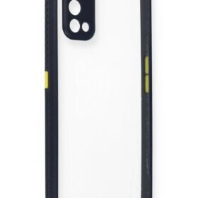 Realme 7 Pro Kılıf Miami Şeffaf Silikon - Lacivert-(5796)