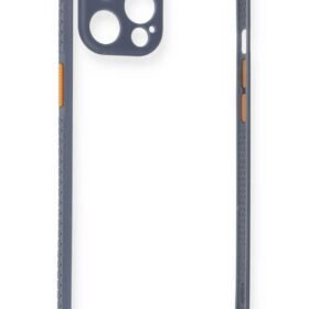 iPhone 12 Pro Kılıf Miami Şeffaf Silikon - Gri-(5796)