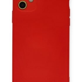 iPhone 11 Kılıf Nano içi Kadife Silikon - Kırmızı-(5796)