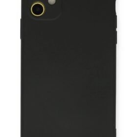 iPhone 11 Kılıf Nano içi Kadife Silikon - Siyah-(5796)