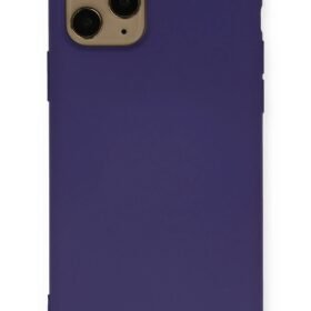 iPhone 11 Pro Max Kılıf Nano içi Kadife Silikon - Mor-(5796)