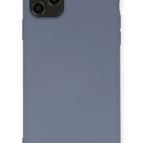 iPhone 11 Pro Max Kılıf Nano içi Kadife Silikon - Gri-(5796)