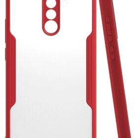 Xiaomi Redmi 9 Kılıf Platin Silikon - Kırmızı-(5796)