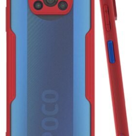 Xiaomi Pocophone X3 Kılıf Platin Silikon - Kırmızı-(5796)