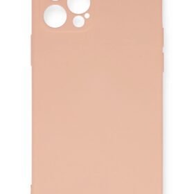 iPhone 12 Pro Max Kılıf Nano içi Kadife Silikon - Pudra-(5796)