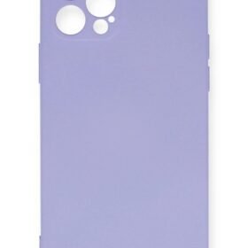 iPhone 12 Pro Max Kılıf Nano içi Kadife Silikon - Lila-(5796)
