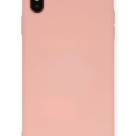 iPhone X Kılıf Nano içi Kadife Silikon - Pudra-(5796)