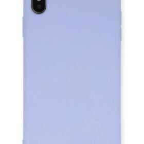 iPhone X Kılıf Nano içi Kadife Silikon - Lila-(5796)