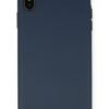 iPhone XS Max Kılıf Nano içi Kadife Silikon - Lacivert-(5796)
