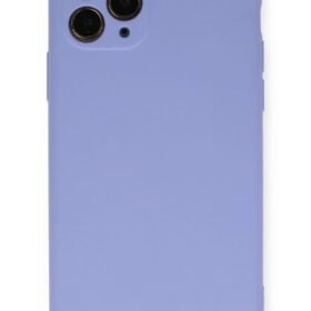 iPhone 11 Pro Kılıf Nano içi Kadife Silikon- Lila-(5796)