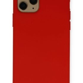 iPhone 11 Pro Kılıf Nano içi Kadife Silikon - Kırmızı-(5796)
