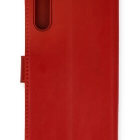 Huawei P Smart S Kılıf Trend S Plus Kapaklı Kılıf - Kırmızı-(5796)
