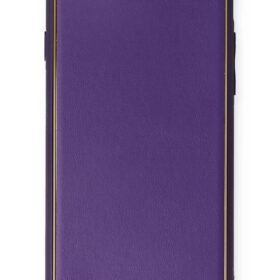 iPhone 7 Kılıf Coco Deri Silikon Kapak - Mor-(5796)