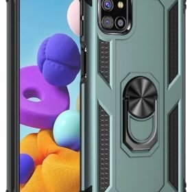 Samsung Galaxy M31S Kılıf Sofya Yüzüklü Silikon Kapak - Yeşil-(5796)