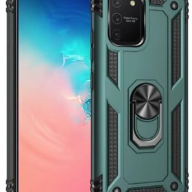 Samsung Galaxy A91 / S10 Lite Kılıf Sofya Yüzüklü Silikon Kapak - Yeşil-(5796)