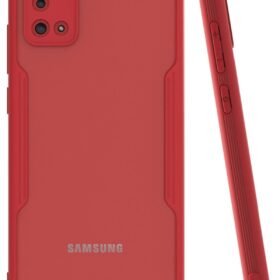Samsung Galaxy A02S Kılıf Platin Silikon - Kırmızı-(5796)