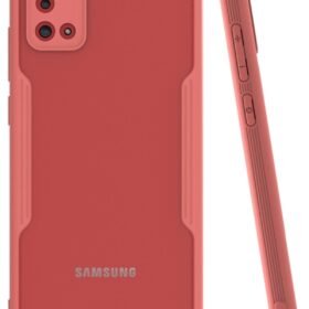 Samsung Galaxy A02S Kılıf Platin Silikon - Pembe-(5796)