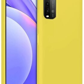 Xiaomi Redmi 9T Kılıf Nano içi Kadife Silikon - Sarı-(5796)