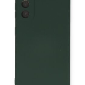 Samsung Galaxy S21 Kılıf Nano içi Kadife Silikon - Koyu Yeşil-(5796)