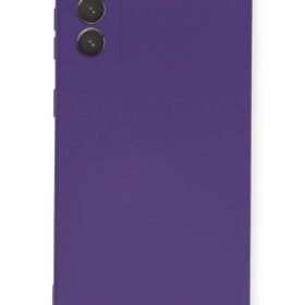 Samsung Galaxy S21 Plus Kılıf Nano içi Kadife Silikon - Mor-(5796)