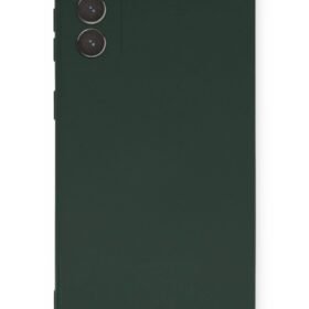 Samsung Galaxy S21 Plus Kılıf Nano içi Kadife Silikon - Koyu Yeşil-(5796)