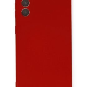 Samsung Galaxy S21 Plus Kılıf Nano içi Kadife Silikon - Kırmızı-(5796)