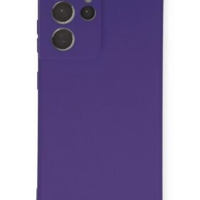 Samsung Galaxy S21 Ultra Kılıf Nano içi Kadife Silikon - Mor-(5796)