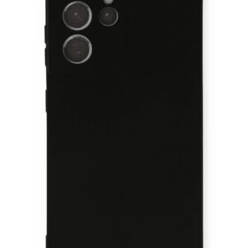 Samsung Galaxy S21 Ultra Kılıf Nano içi Kadife Silikon - Siyah-(5796)