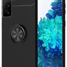 Samsung Galaxy S21 Plus Kılıf Range Yüzüklü Silikon - Siyah-(5796)