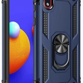 Samsung Galaxy A01 Core Kılıf Sofya Yüzüklü Silikon Kapak - Lacivert-(5796)