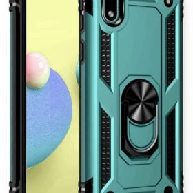 Samsung Galaxy A01 Core Kılıf Sofya Yüzüklü Silikon Kapak - Yeşil-(5796)