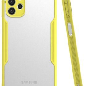 Samsung Galaxy A52 Kılıf Platin Silikon - Sarı-(5796)