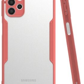 Samsung Galaxy A52 Kılıf Platin Silikon - Pembe-(5796)
