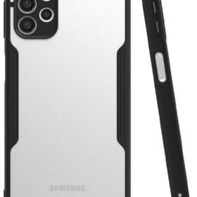 Samsung Galaxy A72 Kılıf Platin Silikon - Siyah-(5796)