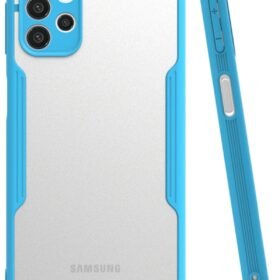 Samsung Galaxy A72 Kılıf Platin Silikon - Mavi-(5796)