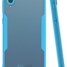 Samsung Galaxy A02 Kılıf Platin Silikon - Mavi-(5796)