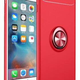iPhone 6 Kılıf Range Yüzüklü Silikon - Kırmızı-(5796)