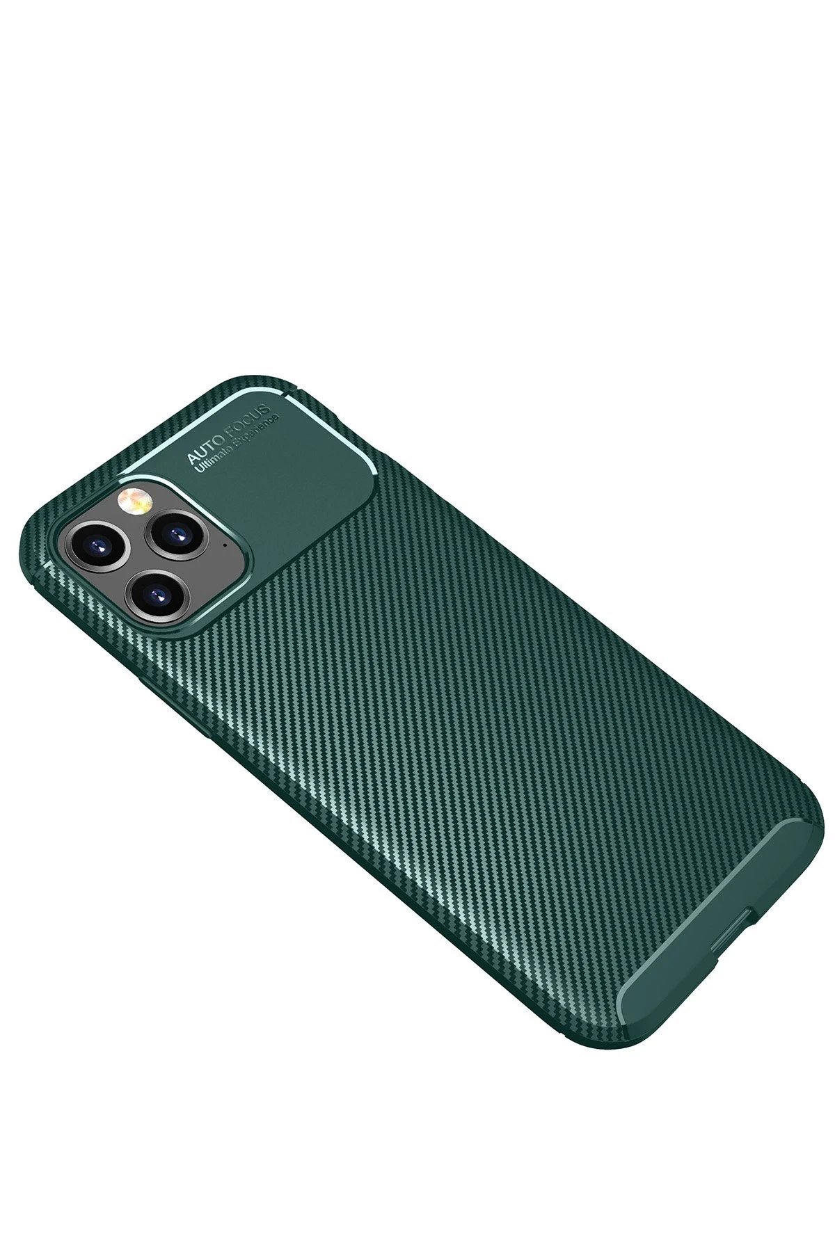 iPhone 11 Pro Kılıf Auto Focus Karbon Kapak - Yeşil-(5796) - Görsel 2