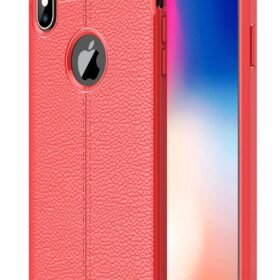 iPhone X Kılıf Auto Focus Kapak - Kırmızı-(5796)