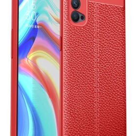 Oppo Reno 4 Kılıf Auto Focus Kapak - Kırmızı-(5796)
