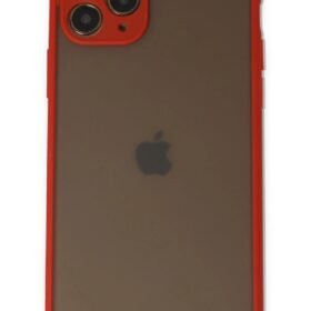iPhone 11 Pro Kılıf Montreal Silikon Kapak - Kırmızı-(5796)