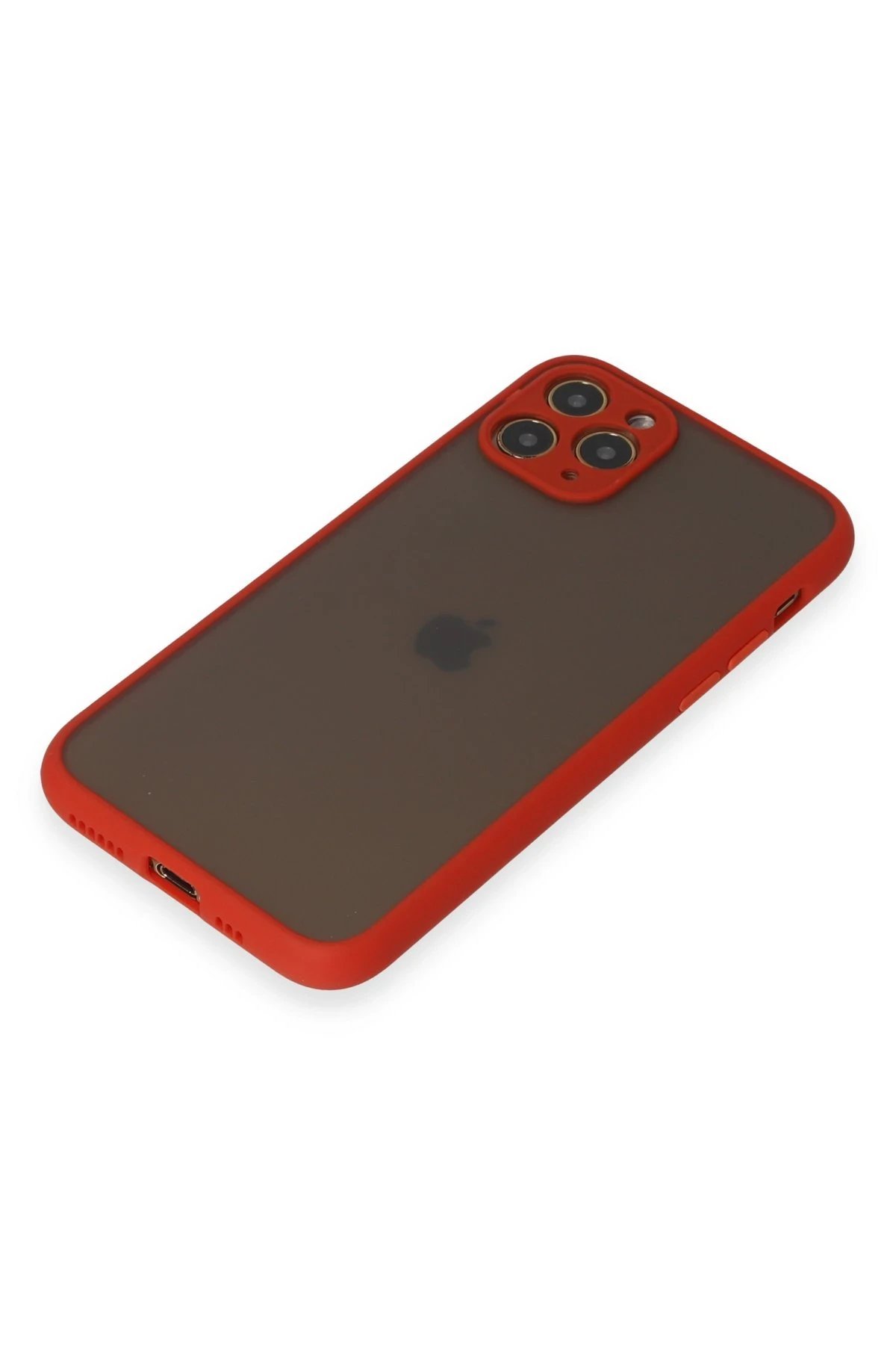 iPhone 11 Pro Kılıf Montreal Silikon Kapak - Kırmızı-(5796) - Görsel 4