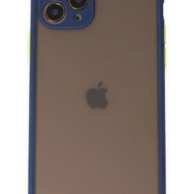 iPhone 11 Pro Kılıf Montreal Silikon Kapak - Lacivert-(5796)