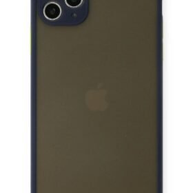 iPhone 11 Pro Max Kılıf Montreal Silikon Kapak - Lacivert-(5796)