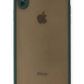 iPhone X Kılıf Montreal Silikon Kapak - Yeşil-(5796)