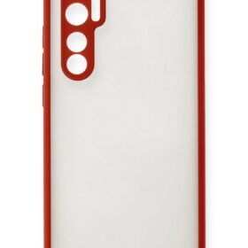 Xiaomi Mi Note 10 Lite Kılıf Montreal Silikon Kapak - Kırmızı-(5796)