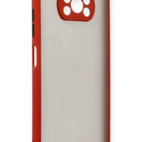 Xiaomi Pocophone X3 Kılıf Montreal Silikon Kapak - Kırmızı-(5796)